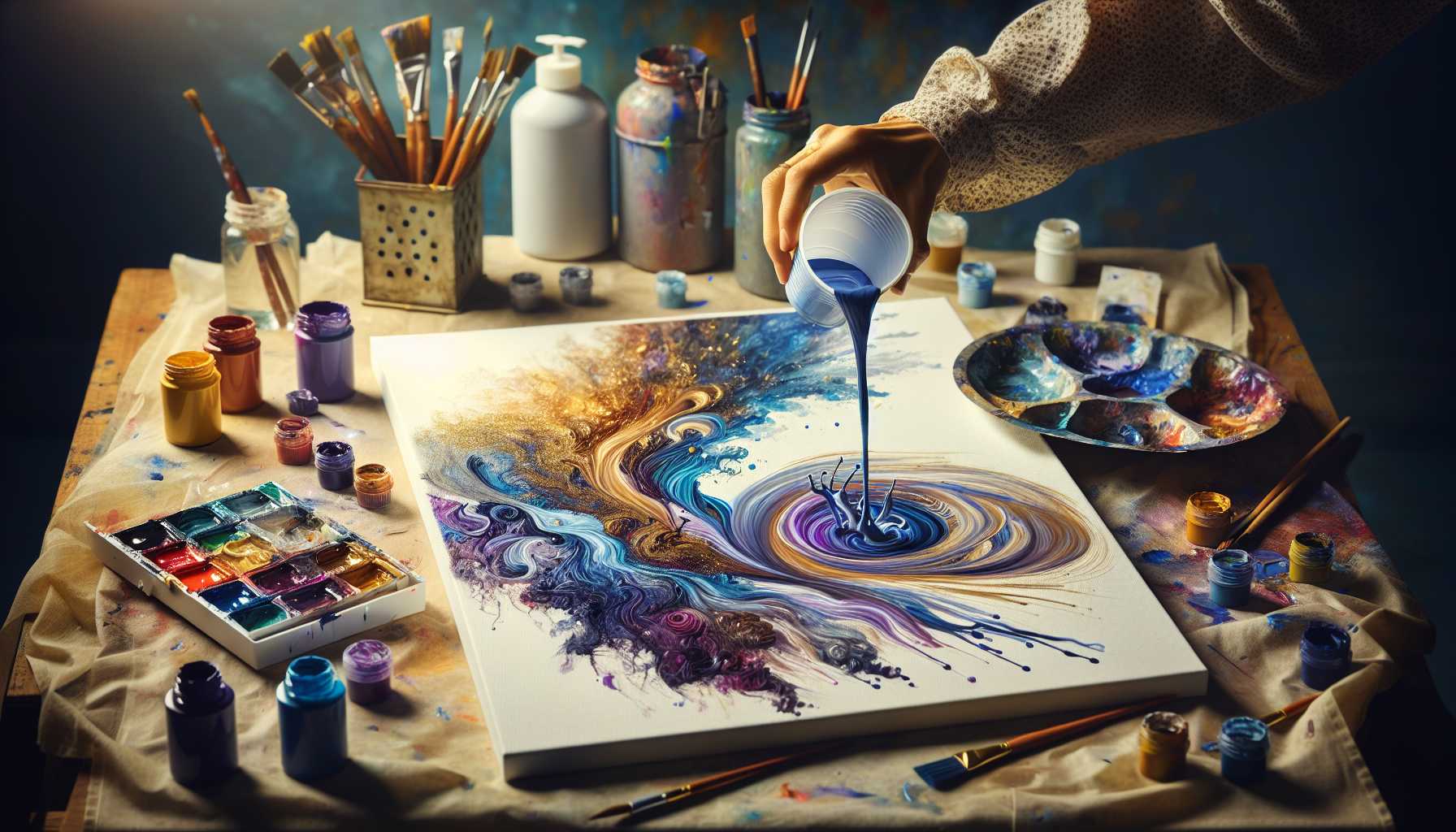 Easy Paint Pouring for Beginners: No-Skill Abstract Art Guide