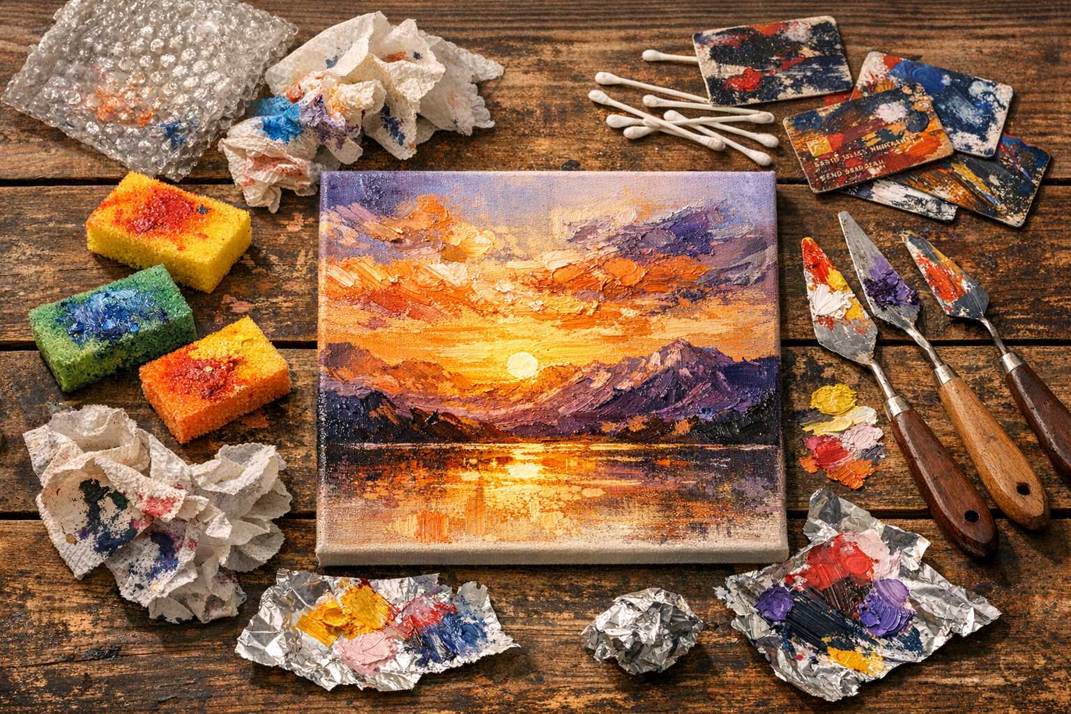 Le Guide de Peinture Sans Pinceau : Commencer avec des Outils Alternatifs