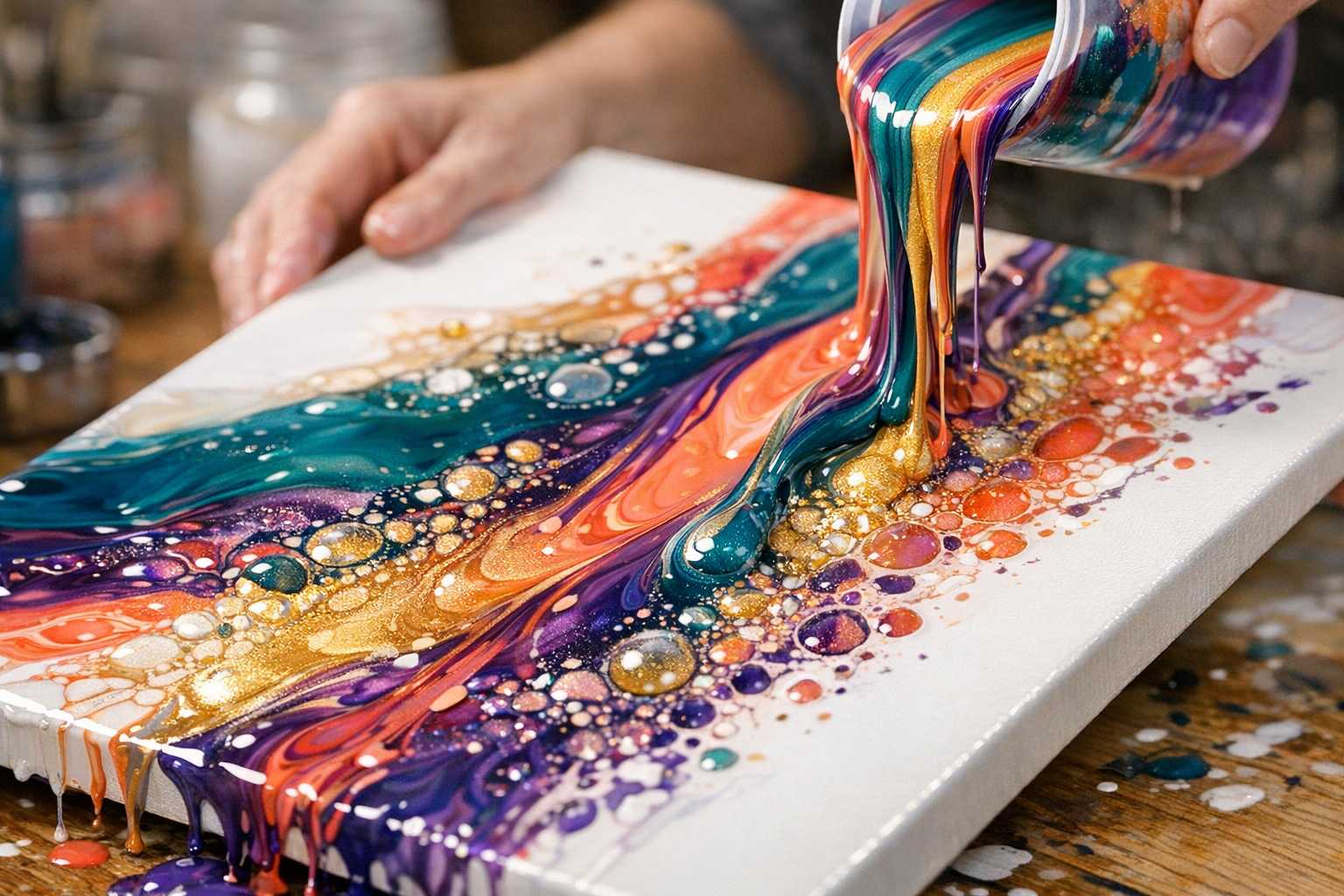 Introduction à l’Art du Coulage de Peinture : Techniques Faciles pour des Résultats Saisissants