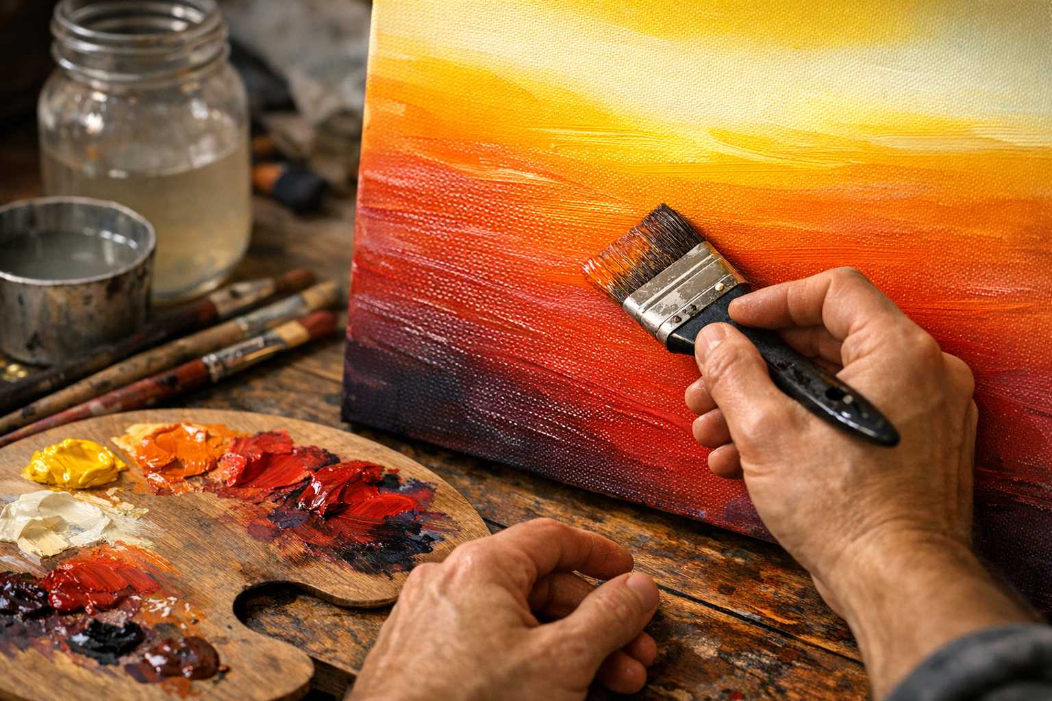 Guide Complet pour la Peinture en Dégradé : Maîtrisez le Mélange des Couleurs