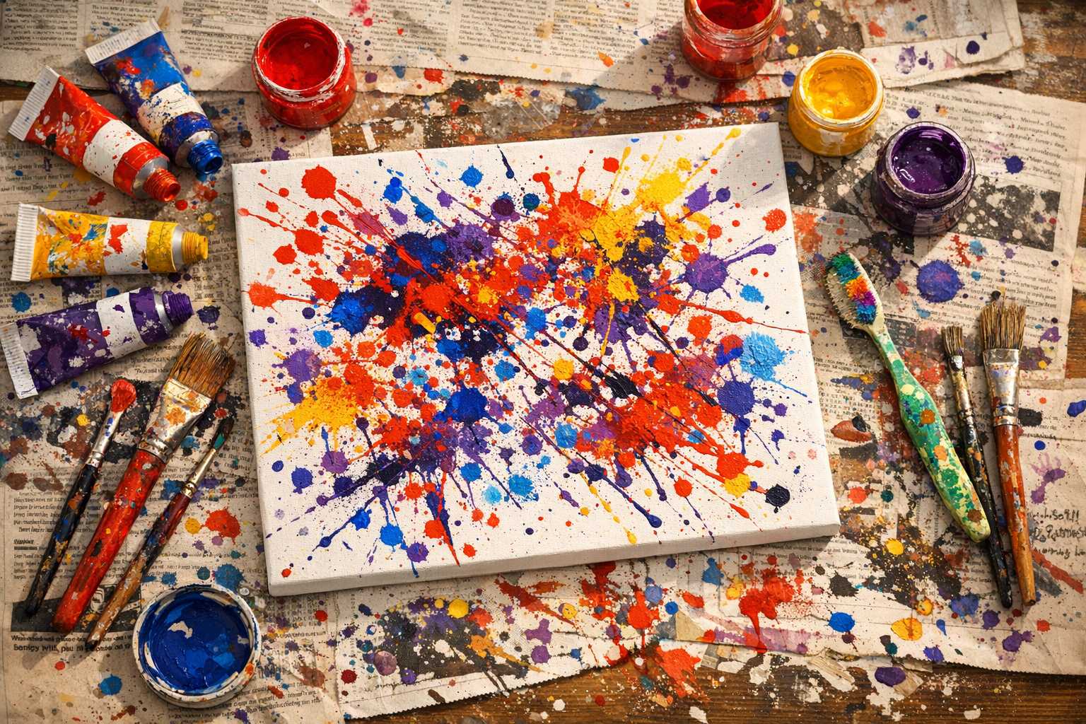 10-Minute Splatter Art: Quick Painting Projects for Beginners