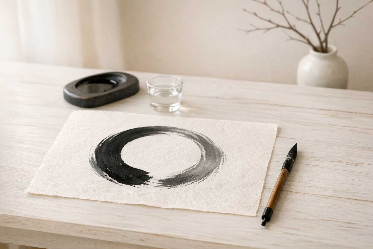 La Peinture Zen Minimaliste : Cultiver la Tranquillité par l’Art