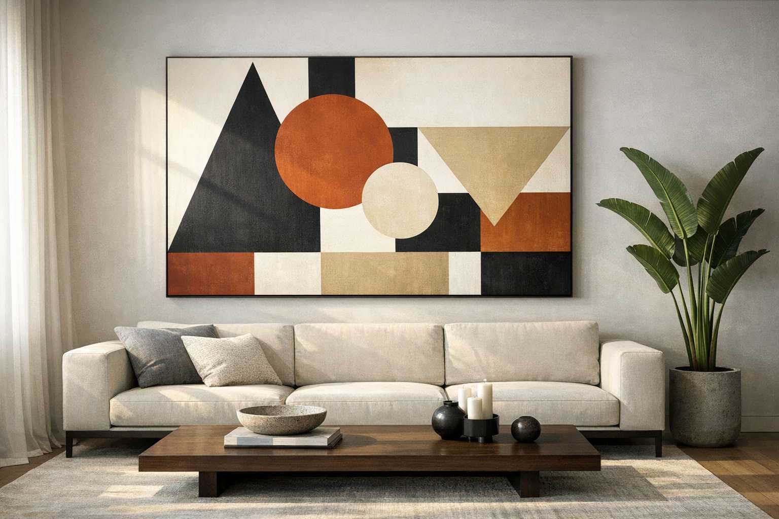 Peintures Géométriques Minimalistes : Guide de Décoration Intérieure Contemporaine