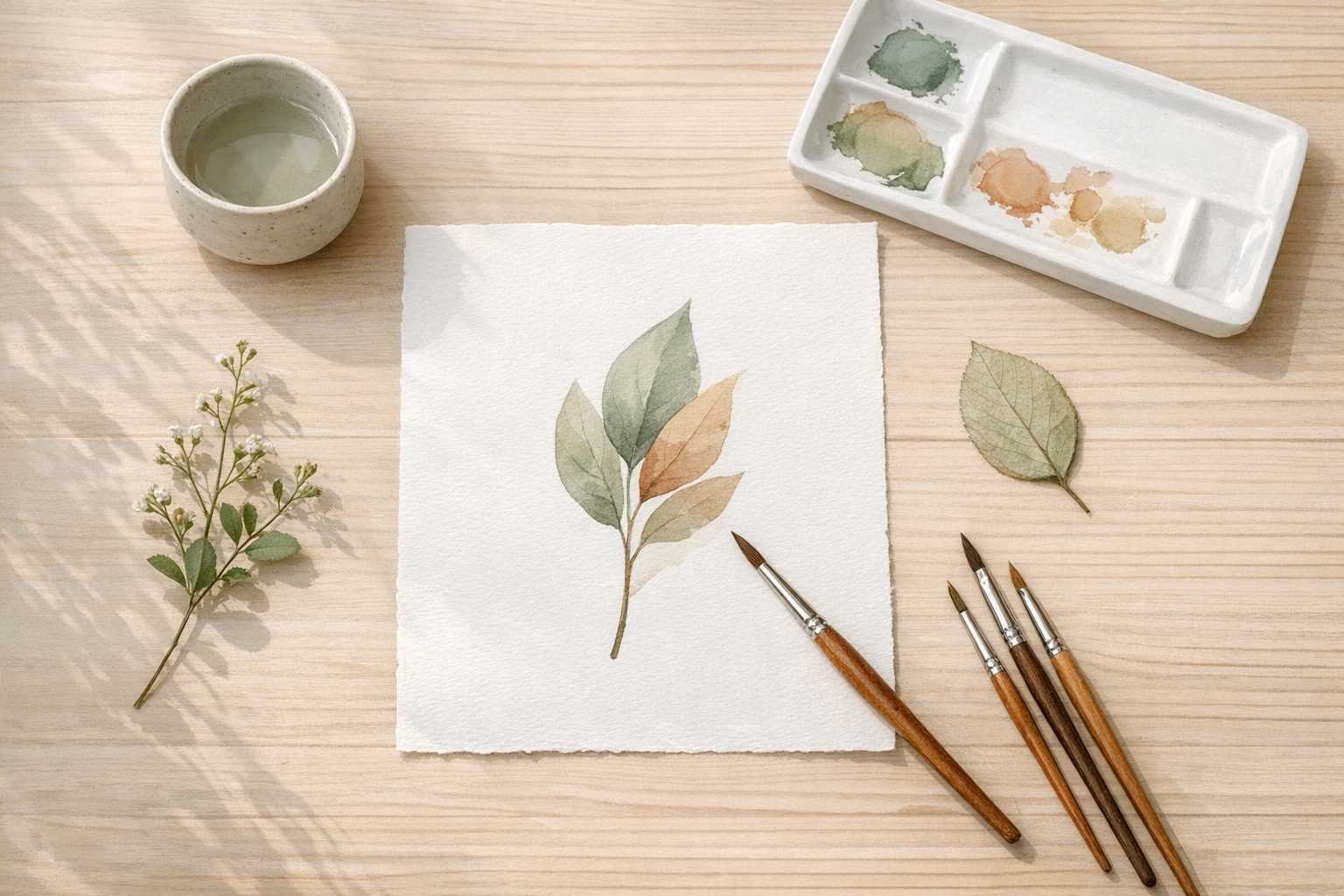 Tutoriel d’Art Botanique Minimaliste : Guide Complet de Peinture Naturaliste