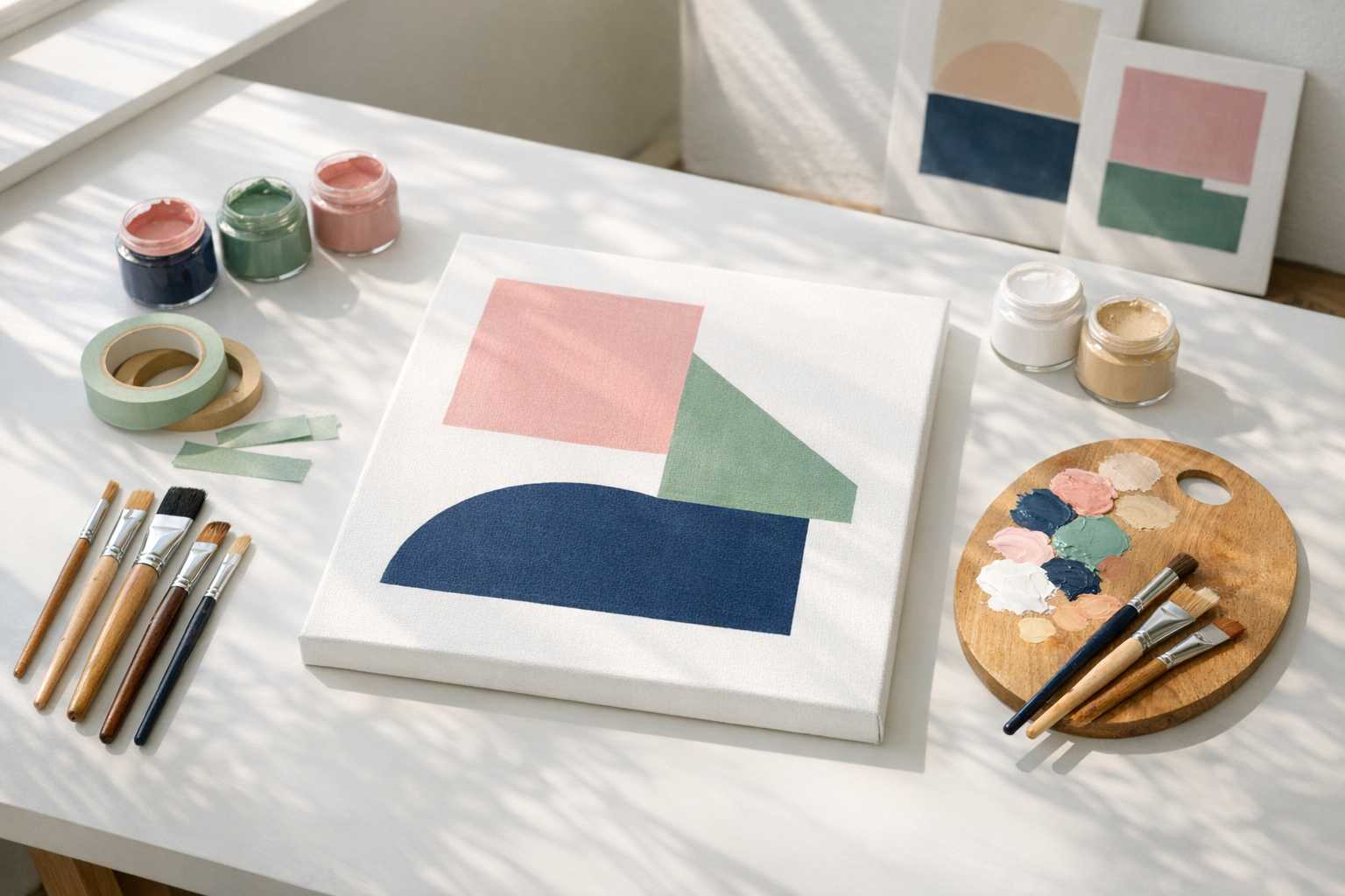 L’Art Minimaliste en Blocs de Couleurs : Guide de Peinture pour Débutants